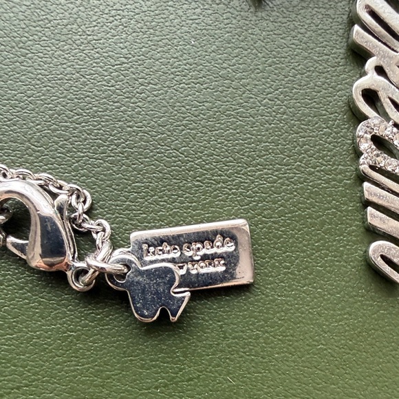 Kate Spade Silver Script Necklace - Picture 2 of 6
